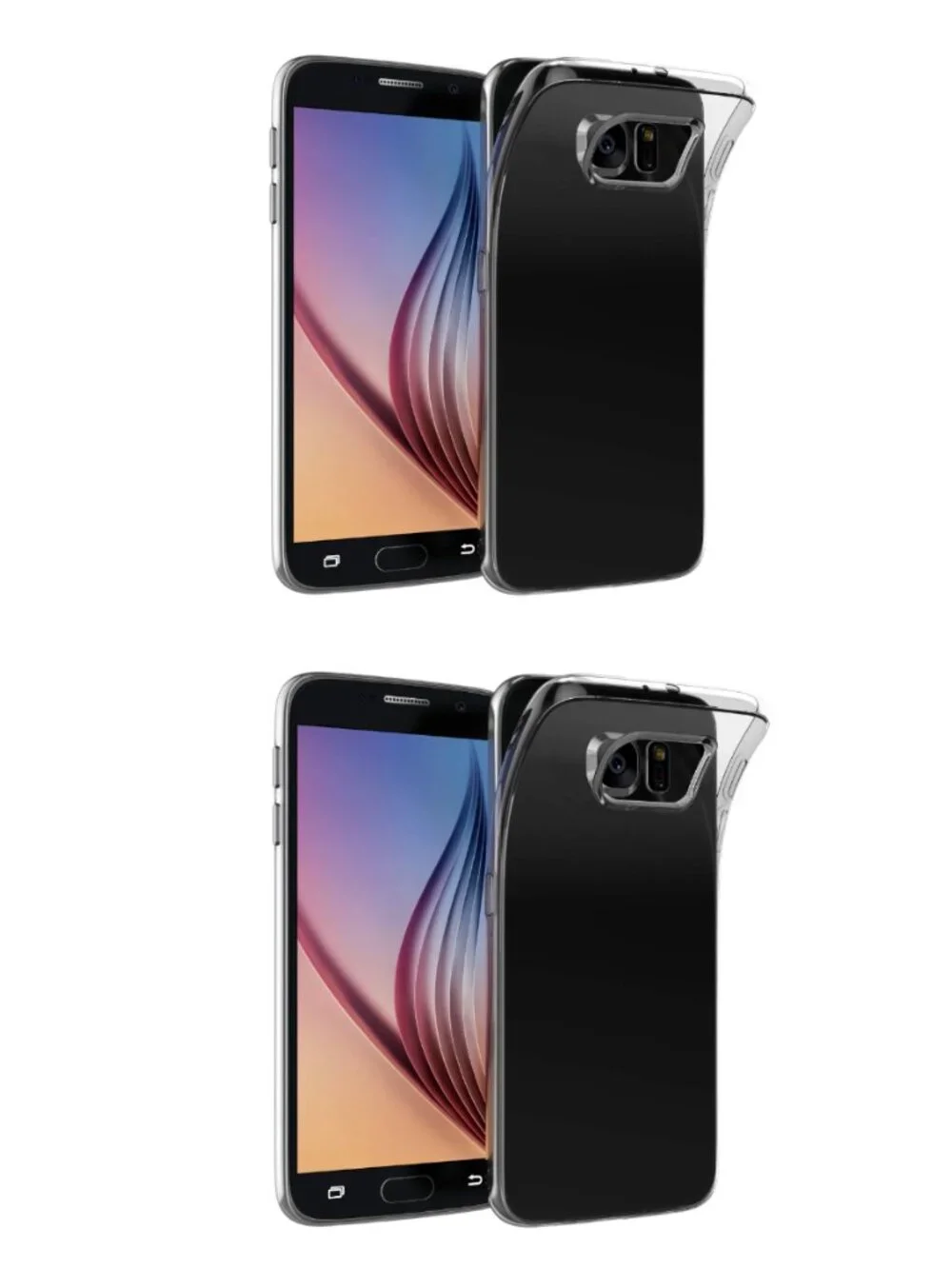 2 NEW Samsung Galaxy S6 Case Clear Transparent Slim Scratch Resistant TPU Cover